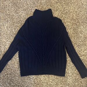 Vintage J Crew Nevereven Navy Turtleneck Sweater